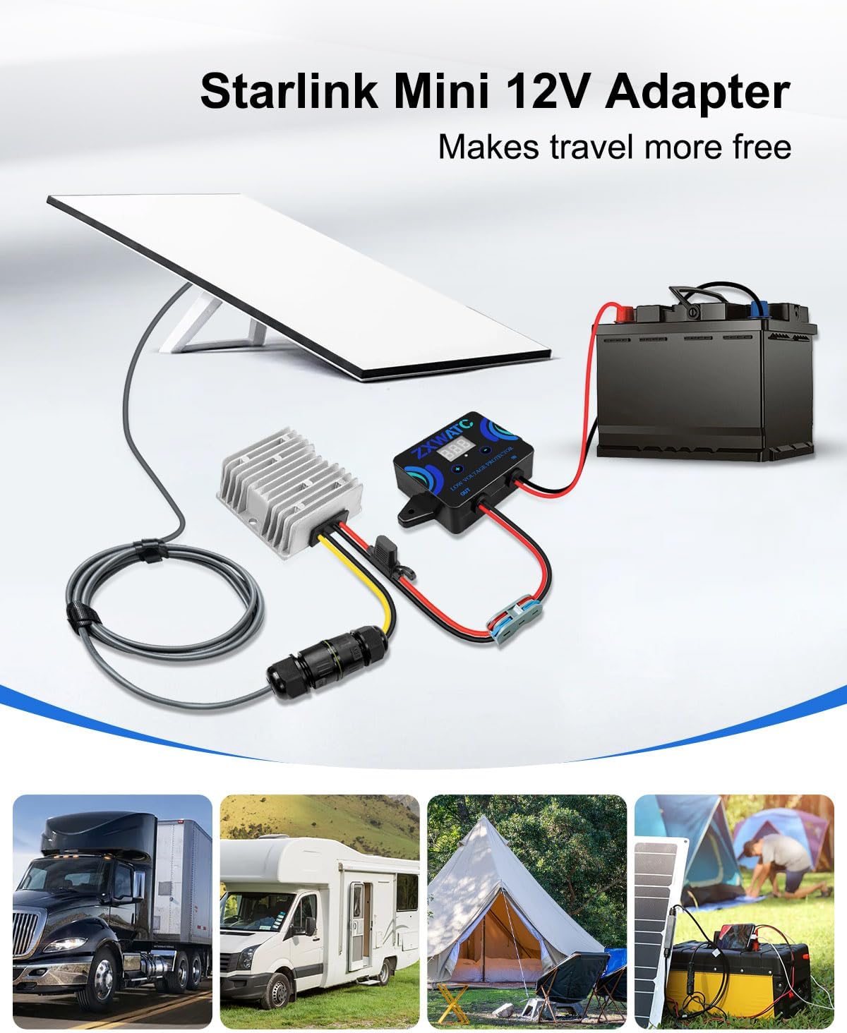 12V/24V to 57V 4.5A DC Boost Converter for Starlink Gen 3