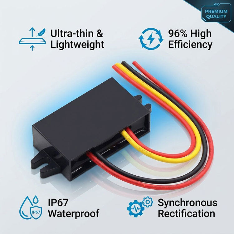 Module abaisseur de tension CC-CC, adaptateur secteur 15 W 3 A, convertisseur 12 V/24 V vers 5 V pour voiture