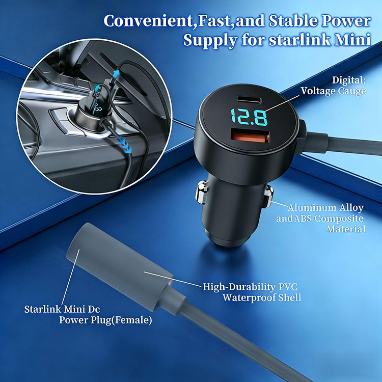 Starlink Mini Car Power Adapter – 12V/24V to 30V 3.5A DC Boost Converter