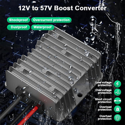 Starlink Gen3 V4 Power Adapter - 12V/24V to 57V 4.5A DC-DC Boost Converter for RV, Truck & Marine