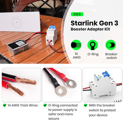 Starlink Gen 3 12V Conversion Kit | 12V to 57V 4.5A DC Step up Converter